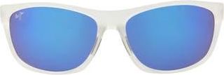 Maui Jim 62mm Polarized Rectangular Sunglasses in Crystal Crystal Blue at Nordstrom Rack
