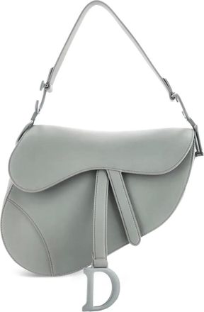 Dior Ultra Matte Saddle Handbag Leather Medium shoulder bag - Grijs