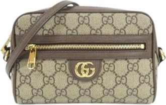 Gucci Pre-owned Cross Body Bags, female, Beige, Size: ONE SIZE Pre-owned Canvas Cross Body Bag