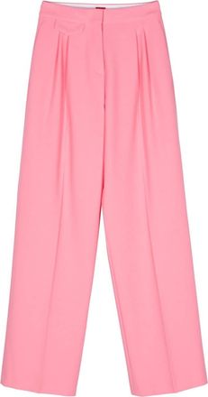 HUGO BOSS Helepher dart wide trousers - women - Polyester/Recycled Spandex/Viscose/Cotton - 40 - Pink