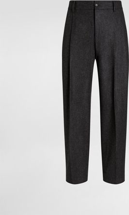 Dolce & Gabbana Wool Flannel Trousers - Man Pants And Shorts 52