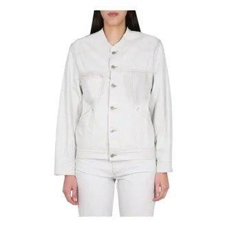Maison Margiela Denim Jackets, female, White, Size: 2XS Denim Jacket