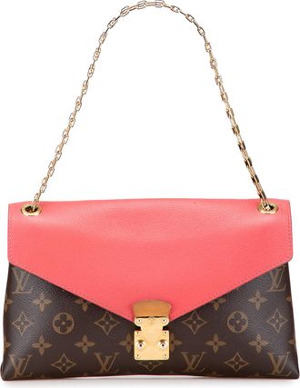Louis Vuitton Pre-owned Womens Pallas Chain Monogram Crossbody Bag - Brown Textile - One Size