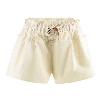 Moncler Short Shorts, female, Beige, Size: XS Cotton Shorts