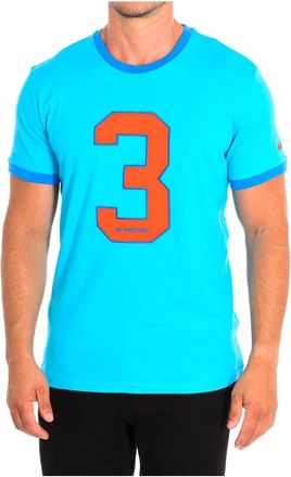 La Martina T-shirt met korte mouwen - Heren - T-shirts - Blauw - S - Katoen - Tops