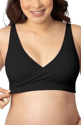 Kindred Bravely Sublime Adjustable Crossover Nursing & Lounge Bra - Fits Sizes 30B-40D in Black at Nordstrom, Size X-Large C