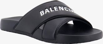 Balenciaga Mens Slide Sandals Eva Black Polyurethane