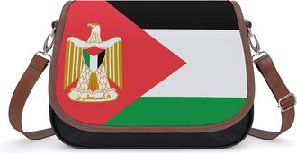 Generic Palestine Palestinian Flag Fashion Womens Crossbody Bags Novelty Handbag Shoulder Bag Purse