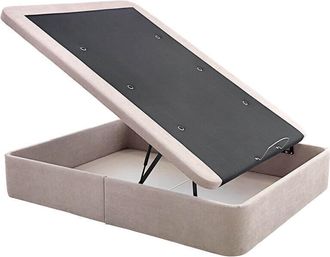 Colchones Aznar Canape Abatible Tela Con Tapa Marco 3d Altura 36 Cm 135x182 Cm - Piedra - No