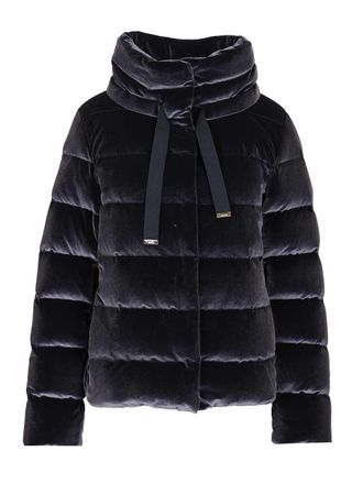 Herno Smooth Velvet Down Jacket Coats Blu-Donna
