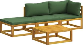 vidaXL Juego De Sof&aacute; 4 Uds. Natural Madera De Acacia S&oacute;lida Vidaxl