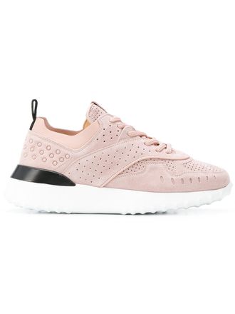 Tod's perforated sneakers - women - Suede/Leather/Rubber - 37 - Pink