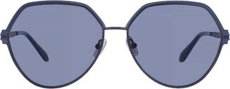 Ferragamo Ferragamo Blue Geometric Ladies Sunglasses SF325S 414 62