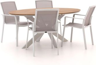 Bellagio la vita attrattiva Bellagio Dranera/Fidenza ovaal 180cm dining tuinset 5-delig stapelbaar