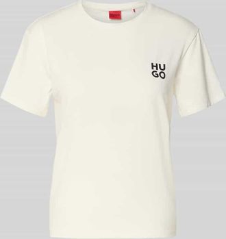 HUGO BOSS Regular Fit Pyjama-Oberteil aus Modal-Mix in Offwhite, Gr&ouml;&szlig;e XL