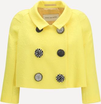 Dries Van Noten Giacca corta con bottoni gioiello Woman 36
