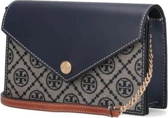 Tory Burch Tory Burch Portemonnaies - T Monogram Chain Wallet - Beige - Gr. unisize - in Beige - für Damen