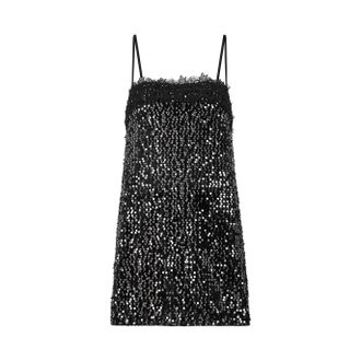 Free People That Girl Sequin-embellished Mini Dress - Black - S