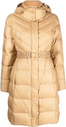 Twinset Jas met Ovaal Gesp T Art. 232Tp 2361 - Dames - Dons jassen - Bruin - L - Jassen