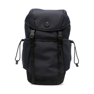 Moncler Backpacks, male, Black, Size: ONE SIZE Zaino Tech con fibbia