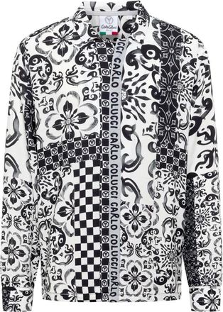 Carlo Colucci Blouses & Shirts - Heren - Casual Overhemden - Zwart - L - Leer - Overhemden
