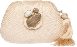 Raf&eacute; New York Tamu Bean Clutch in Cream at Nordstrom, Size Small