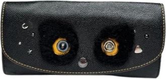 Coach Pre-owned Leren Portemonnee - Dames - Vintage Accessoires - Zwart - ONE Size - Leer - Vintage