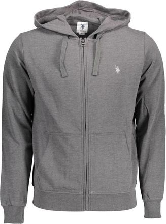 U.S.Polo Association Volledig Gevoerde Hoodie met Rits - Heren - Vesten met rits - Grijs - 2XL - Hoodies & sweatvesten