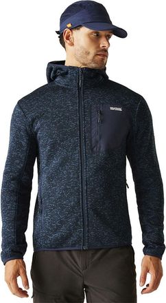 Regatta Mens Hooded Newhill Fleece Blue