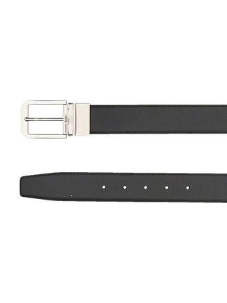Ermenegildo Zegna Reversible Leather Belt - Black