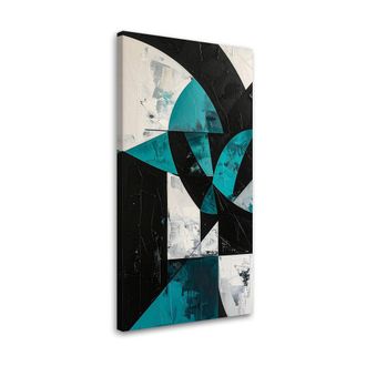 Feeby Impresi&oacute;n De Imagen, Formas Geom&eacute;tricas Abstracci&oacute;n Turquesa, 60x120
