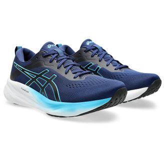 Asics Laufschuh ASICS GEL-FLUX 8, Damen, Gr. 42,5, blau (blau expanse, digital aqua), Synthetik, Textil, Schuhe Laufschuh