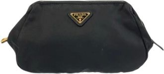 Prada Pre-owned Clutches, female, Black, Size: ONE SIZE Pre-owned Nylon Clutch