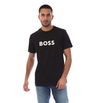 HUGO BOSS Herenlogo T-Shirt (Zwart)
