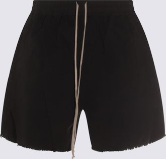 Rick Owens Black Cotton Shorts