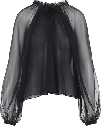 Alberta Ferretti Alberta Ferretti Womens Blouse - Black Silk - Size EU 36 (Womens)