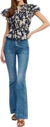 En Saison Madeline Twist Blouse In Floral