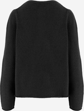 Allude Womens Cashmere Sweater Black