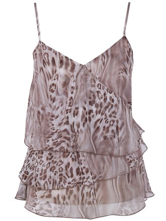 Blugirl Chiffon Animal Print Top