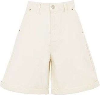 8 by YOOX ORGANIC COTTON DENIM WIDE-LEG BERMUDA