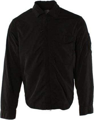 C.P. Company Chrome-R Pocket Overshirt - Heren - Zomerjassen - Zwart - L - Nylon - Jassen