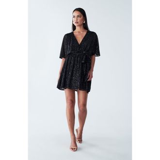 BWLDR Danae Mini Dress in Black Sequin at Nordstrom, Size 6
