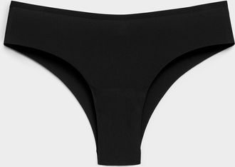 Miiyu Womens Mini-rib laser-cut Brazilian panty Recycled nylon