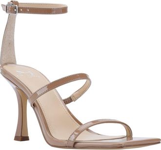 Marc Fisher Dalida Strappy Sandal in Light Natural Patent at Nordstrom Rack, Size 8