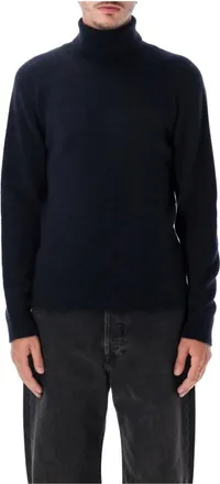 Roberto Collina Truien & Vesten, Heren, Blauw, M, High Neck