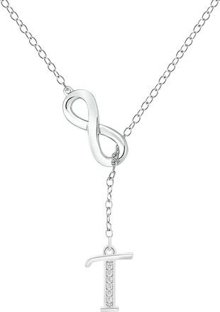 Generic Soulmate Necklace 8 Shaped Tassel Silver Initial Necklace For Women Silver Necklaces For Women A Z 26 Alphabet Initial Necklaces For Teen Girls Jewelr