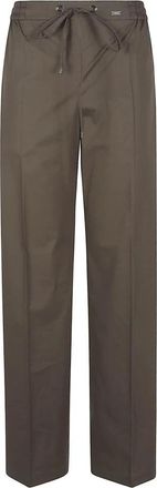 Fay Rechte broek - Dames - Straight fit broeken - Groen - XS - Katoen - Broeken