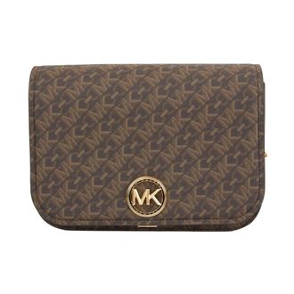 Michael Kors Tassen, Dames, Bruin, ONE Size, Polyester, MD CHN Msgr Marrone Crossbody Bag