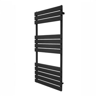 MonsterShop Flat Panel Towel Radiator - 1200mm x 500mm - Black