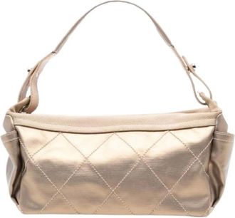 Chanel Pre-owned Shoulder Bags, female, Beige, Size: ONE SIZE Pre-owned Paris Biarritz Handbag